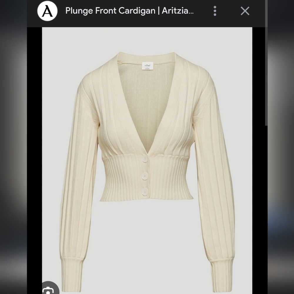 New plunge front wilfred cardigan